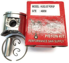 Load image into Gallery viewer, Husqvarna 357XP Jonsered 2156 46mm Pop Up Piston Kit Replaces Husqvarna Part #537219602 Extra Power High Compression