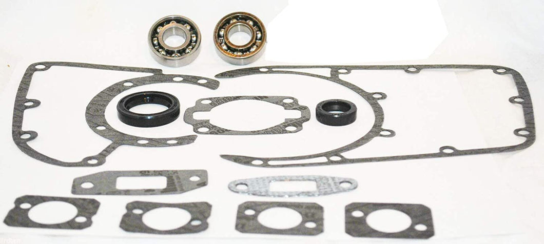 Fits Stihl 041, 041av, 041 Farm Boss Gasket Set, Seals And Bearings, Gasket Set Replaces Part # 1110-007-1050, 9503-003-0340 Crank Bearings, 9629-003-1570 Flywheel Side, 9629-003-2860 Clutch Side