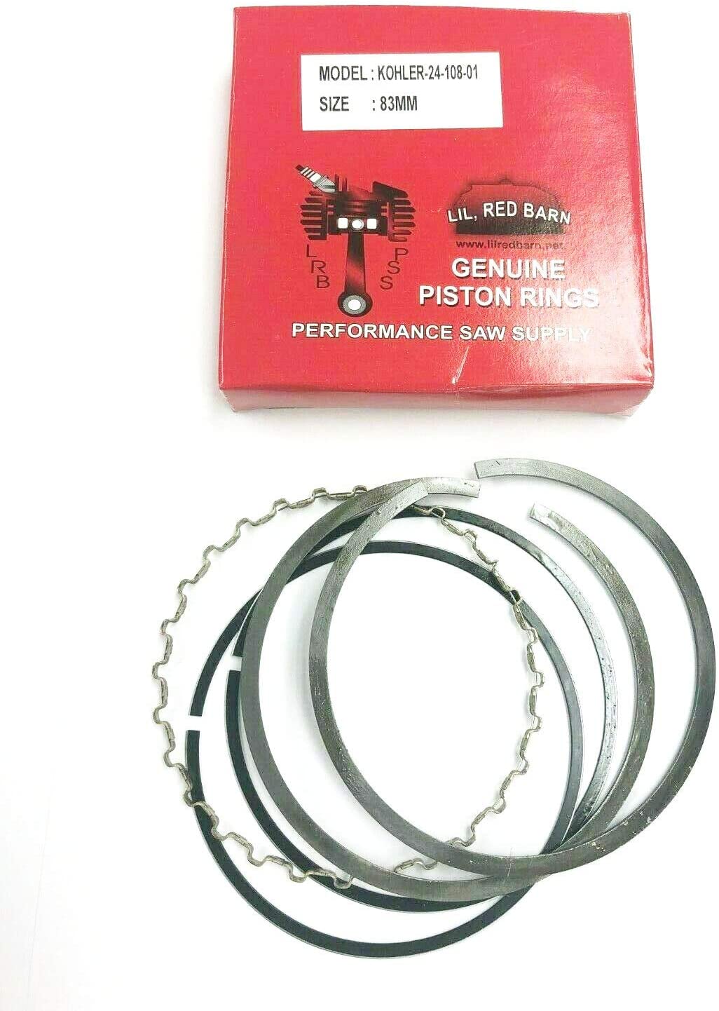 One Set of Piston Rings Replaces Kohler 24-108-01, 24-108-11, 24-108-22, CH18, CH20, CV20, LH640, CV624, SV710, SV720 83mm