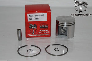 Poulan 3400 Piston Kit, Replaces Poulan Part # 530010314,Two Day Standard Shipping to All 50 States!