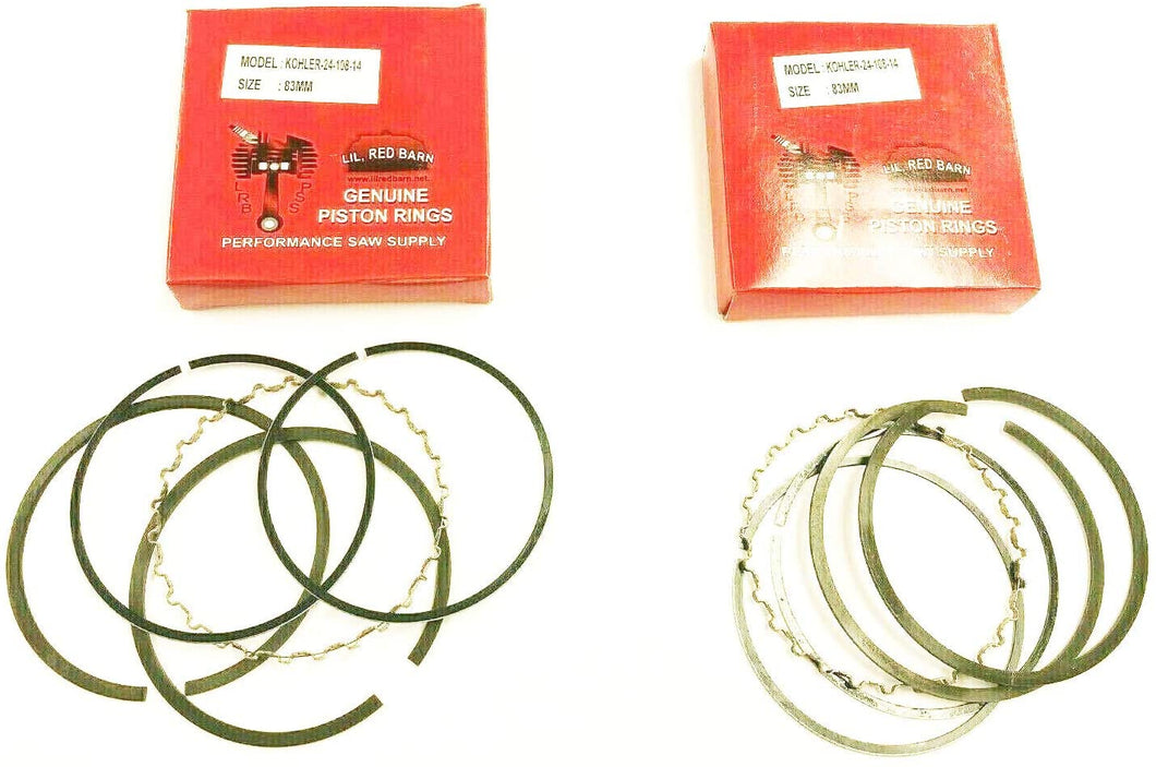 2 Sets of Piston Rings for Kohler Engines Replaces Kohler Part# 24-108-14-s and 2410814s, 83mm Fits Ch25, Ch26, Ch730, Ch735, and Others