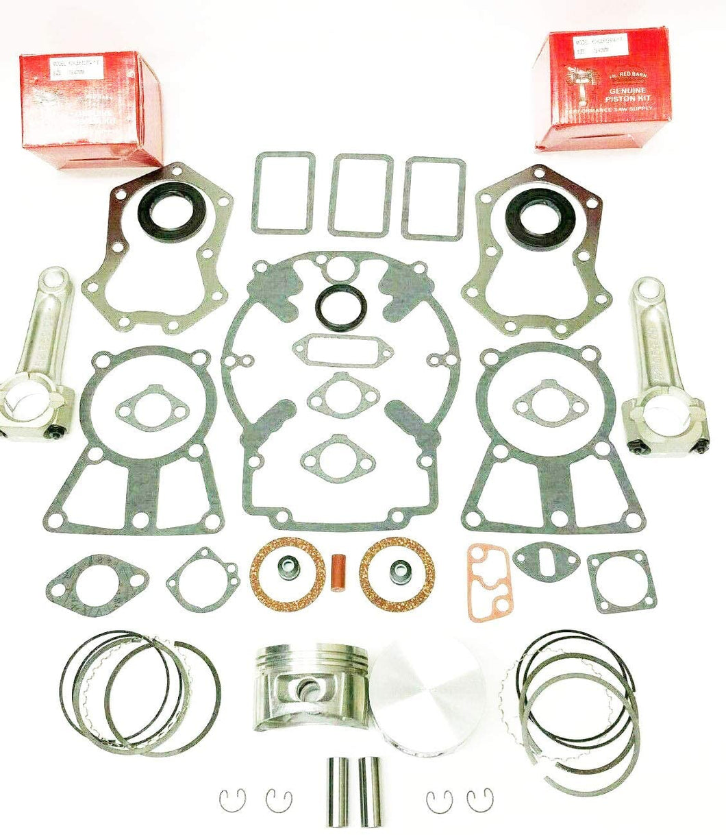 Engine Rebuild Kit Fits Kohler KT17, M18, MV16 Gasket Set, Includes Pistons & Rings and Connecting Rods