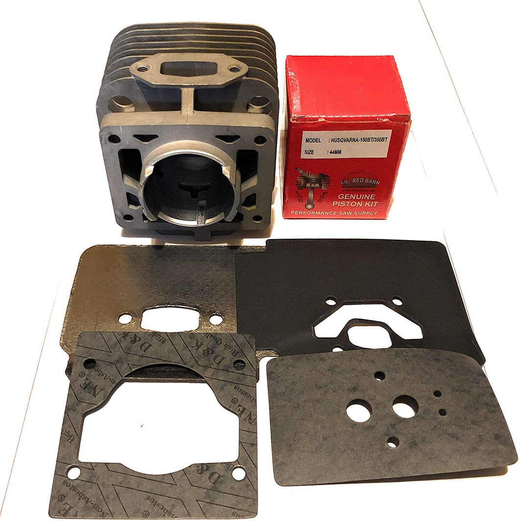 Compatible with Husqvarna 150BT,350BT Leaf Blower Piston and Cylinder Kit 44mm,  Includes Cylinder, Intake, and Exhaust Gasket
